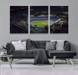 16515-MGV-FC-60X30-3P_White-Dodgers Stadium Wall Art Canvas Print, Framed Baseball Stadium Art Picture Print, Dodgers Field Perfect Sport Room Decor Artwork