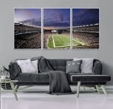 52712-MGV-CV-36X24-Gillette Stadium Field Wall Art Canvas Print, Framed Massachusetts Stadium Art Picture Print, Gillette Stadium Perfect Sport Room