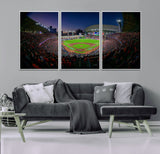 44322-MGV-CV-36X24-Minute Maid Park Wall Art Canvas Print, Framed Houston Astros Stadium Art Picture Print, Houston Astros Field Perfect Sports Room