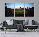 67670-MGV-CV-36X24-PNC Park Stadium Wall Art Canvas Print, Framed Pittsburgh Pirates Stadium Art Picture Print, PNC Park Field Perfect Sport Room