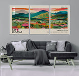 54215-MGV-CV-36X24-Yayoi Kusama Wall Art – Panoramic Japanese Landscape Canvas Print, Modern Abstract Nature Decor for Office, Bedroom or Living Room