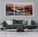 27188-MGV-CV-36X24-Yayoi Kusama Wall Art – Panoramic Abstract Landscape Canvas Print, Vibrant Modern Decor for Living Room, Bedroom, Office, or Art