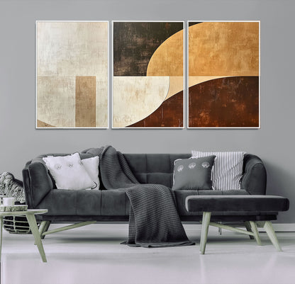 15030-MGV-FC-60X30-3P_White-Wabi Sabi Wall Art Canvas Print, Framed Modern Abstract Art Picture Print, Minimalist Zen Perfect Minimalist Modern Decor Artwork