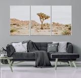 67109959-MGV-CV-36X24-Joshua Tree Wall Art Canvas Print, Framed Neutral Desert Art Picture Print, Earthy Landscape Perfect Neutral Boho Decor Artwork