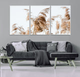 17019393-MGV-CV-36X24-Pampas Grass Wall Art Canvas Print, Framed Neutral Tones Art Picture Print, Minimalist Nature Perfect Boho Minimalist Decor