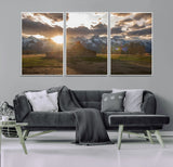 52555760-MGV-CV-36X24-Snowy Peaks Wall Art Canvas Print, Framed Nature Escape Art Picture Print, Rustic Charm Perfect Rustic Western Decor Artwork