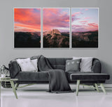 32786115-MGV-CV-36X24-Half Dome Wall Art Canvas Print, Framed Yosemite National Park Art Picture Print, Dramatic Sunset Perfect Adventurous Wilderness