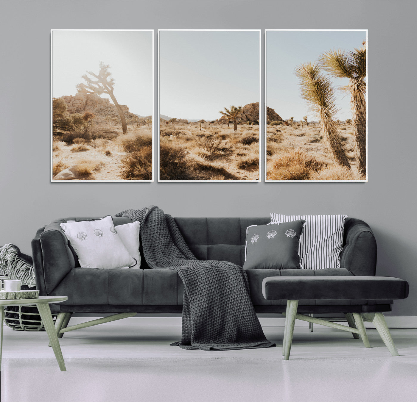 62783269-MGV-CV-36X24-Joshua Tree Wall Art – Desert Landscape Photography Canvas Print, Southwest Nature Artwork Rustic Home Decor for Living Room,