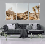 62783269-MGV-CV-36X24-Joshua Tree Wall Art – Desert Landscape Photography Canvas Print, Southwest Nature Artwork Rustic Home Decor for Living Room,