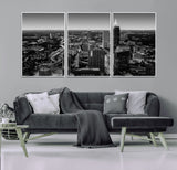 46578567-MGV-FC-60X30-3P_White-Atlanta Skyline Wall Art – Black and White Cityscape Canvas Print, Modern Urban Night Decor for Office, Living Room, or Apartment