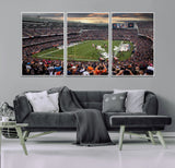87578930-MGV-CV-36X24-Soldier Field Wall Art – Chicago Bears Football Stadium Sunset Canvas Print, Game Day Sports Decor for Man Cave, Bar, Office, or