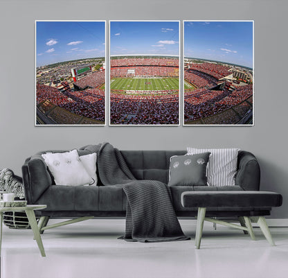 29492070-MGV-FC-60X30-3P_White-William Brice Stadium Canvas Wall Art – Football Game, Stadium Crowd, Fans, Energy, Team Spirit, Daytime Outdoor Event Print for