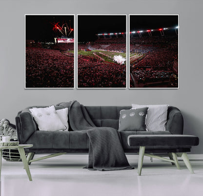 60690191-MGV-FC-60X30-3P_White-William Brice Stadium Wall Art – Baseball Artwork Print for Game Room, Basement, Dorm or Office Wall Decor