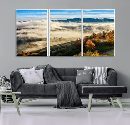 21551192-MGV-CV-36X24-Landscape Wall Art – Autumn Mountain View Canvas Print, Scenic Nature Photography Decor for Bedroom, Living Room, Office, Cabin or