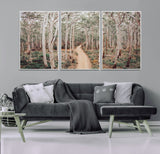 24760563-MGV-CV-36X24-Forest Wall Art – Tranquil Woodland Path Canvas Print, Scenic Nature Photography Decor for Bedroom, Living Room, Office, Cabin or