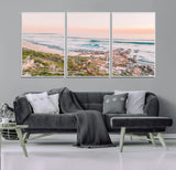 27332135-MGV-CV-36X24-Coastal Sunset Wall Art – Ocean Waves and Rocky Shore Canvas Print, Scenic Seaside Photography Decor for Bedroom, Living Room,