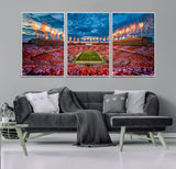 94266219-MGV-CV-36X24-Neyland Stadium Wall Art – Tennessee Volunteers Checkerboard Game Day Canvas Print, College Football Fireworks Decor for Man Cave