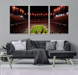 73358115-MGV-FC-60X30-3P_White-Tennessee Volunteers Wall Art – Neyland Stadium Fireworks Night Game Canvas Print, Vols Football Checkerboard Endzone Sports Decor