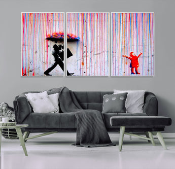 69505-MGV-CV-36X24-Graffiti Girl Wall Art Canvas Print, Framed Urban Contrast Art Picture Print, Vibrant Graffiti Perfect Urban Pop Decor Artwork