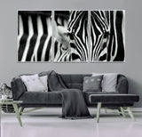 43631-MGV-CV-36X24-Black and White Zebra Wall Art – Modern Animal Print Canvas Artwork for Living Room, Bedroom, or Office Decor