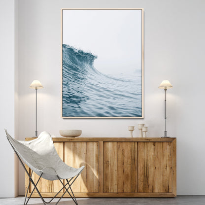 99679915-MGV-CV-24X36-Ocean Wave Wall Art Canvas Print, Framed Coastal Decor Art Picture Print, Modern Ocean Perfect Modern Coastal Minimalist Decor