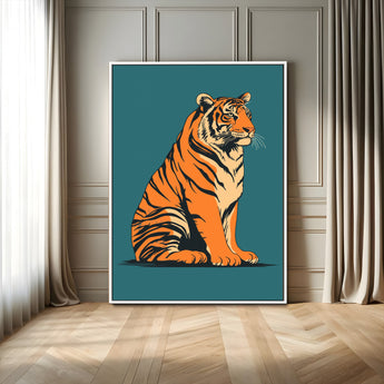45688-MGV-FC-24X36_White-Tiger Wall Art – Bold Jungle Cat Canvas Print, Modern Wildlife Animal Decor for Living Room, Bedroom, Office or Nature Inspired