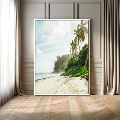 42984524-MGV-FC-24X36-Relaxing Beach Wall Art Canvas Print, Framed Ocean View Art Picture Print, Coastal Serenity Perfect Tropical Coastal Decor Artwork