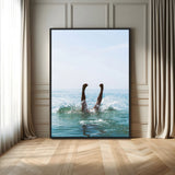 56400447-MGV-FC-24X36_Black-Summer Splash Ocean Photography Canvas Wall Art – Vibrant Coastal Beach Vibes Decor, Fun Vacation Photo, Living Room or Bedroom