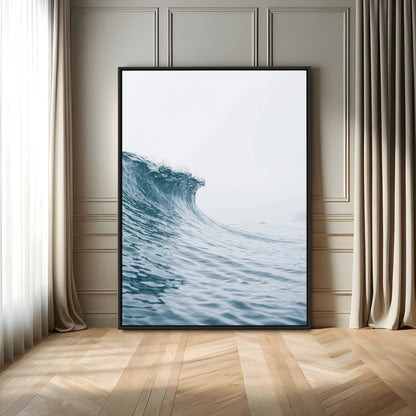 38699249-MGV-CV-24X36-Ocean Wave Wall Art – Minimalist Sea Canvas Print, Rising Surf and Misty Horizon Photography Decor for Bedroom, Living Room,