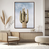 44868276-MGV-CV-24X36-Saguaro Cactus Wall Art Canvas Print, Framed Earthy Desert Art Picture Print, Warm Botanical Perfect Southwestern Boho Decor