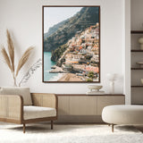 28897019-MGV-CV-24X36-Positano Coastline Wall Art Canvas Print, Framed Amalfi Architecture Art Picture Print, Italian Riviera Perfect Mediterranean
