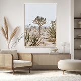 24058625-MGV-CV-24X36-Joshua Tree Wall Art Canvas Print, Framed Earthy Desert Art Picture Print, Neutral Desert Perfect Southwestern Minimalist Decor