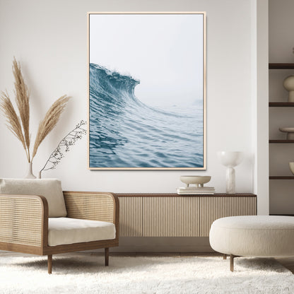 99679915-MGV-CV-24X36-Ocean Wave Wall Art Canvas Print, Framed Coastal Decor Art Picture Print, Modern Ocean Perfect Modern Coastal Minimalist Decor