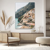 28897019-MGV-CV-24X36-Positano Coastline Wall Art Canvas Print, Framed Amalfi Architecture Art Picture Print, Italian Riviera Perfect Mediterranean