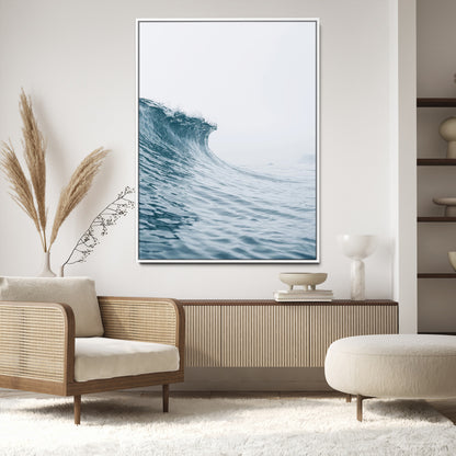 99679915-MGV-CV-24X36-Ocean Wave Wall Art Canvas Print, Framed Coastal Decor Art Picture Print, Modern Ocean Perfect Modern Coastal Minimalist Decor