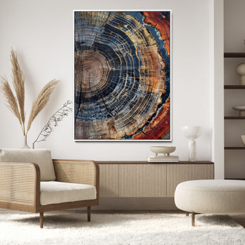 92693966-MGV-CV-24X36-Timber Cut Close-Up Wall Art Canvas Print, Framed Rustic Wood Canvas Art Picture Print, Natural Texture Decor Perfect Modern Lodge