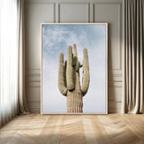 44868276-MGV-FC-24X36-Saguaro Cactus Wall Art Canvas Print, Framed Earthy Desert Art Picture Print, Warm Botanical Perfect Southwestern Boho Decor