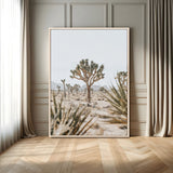 24058625-MGV-FC-24X36-Joshua Tree Wall Art Canvas Print, Framed Earthy Desert Art Picture Print, Neutral Desert Perfect Southwestern Minimalist Decor