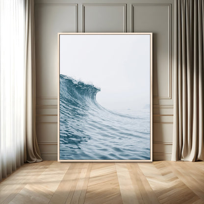 99679915-MGV-FC-24X36-Ocean Wave Wall Art Canvas Print, Framed Coastal Decor Art Picture Print, Modern Ocean Perfect Modern Coastal Minimalist Decor