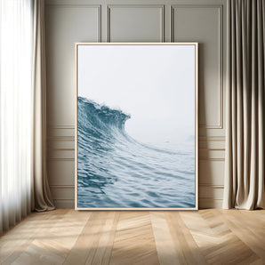 99679915-MGV-FC-24X36_Natural-Ocean Wave Wall Art Canvas Print, Framed Coastal Decor Art Picture Print, Modern Ocean Perfect Modern Coastal Minimalist Decor