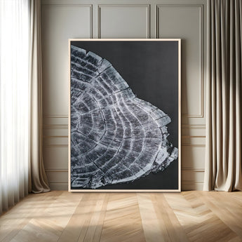 34094020-MGV-FC-24X36_Natural-Tree Ring Canvas Wall Art Canvas Print, Framed Modern Rustic Decor Art Picture Print, Botanical Tree Ring Perfect Modern Rustic