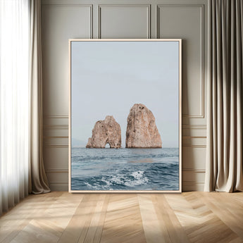 30730262-MGV-FC-24X36_Natural-Coastal Wall Art – Ocean Rock Formation Canvas Print, Dramatic Cliffs and Sea Photography Decor for Bedroom, Living Room, Office,