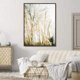 17571705-MGV-CV-24X36-Pampas Grass Wall Art Canvas Print, Framed Neutral Tones Art Picture Print, Minimalist Nature Perfect Boho Minimalist Decor