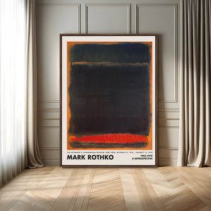 32866-MGV-FC-24X36_Walnut-Mark Rothko Wall Art – Dark Abstract Expressionist Canvas Print, Bold Color Field Painting for Modern Living Room, Office, or
