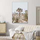 24058625-MGV-CV-24X36-Joshua Tree Wall Art Canvas Print, Framed Earthy Desert Art Picture Print, Neutral Desert Perfect Southwestern Minimalist Decor