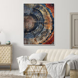 36357958-MGV-CV-24X36-Tree Ring Texture Wall Art Canvas Print, Framed Rustic Wood Decor Art Picture Print, Timber Wall Accent Perfect Rustic Farmhouse