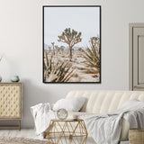 24058625-MGV-CV-24X36-Joshua Tree Wall Art Canvas Print, Framed Earthy Desert Art Picture Print, Neutral Desert Perfect Southwestern Minimalist Decor