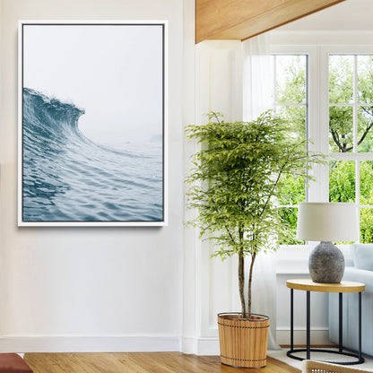 99679915-MGV-FC-24X36-Ocean Wave Wall Art Canvas Print, Framed Coastal Decor Art Picture Print, Modern Ocean Perfect Modern Coastal Minimalist Decor
