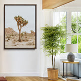 80210318-MGV-CV-24X36-Joshua Tree Wall Art Canvas Print, Framed Desert Minimalism Art Picture Print, Neutral Earth Tones Perfect Southwestern Minimalist
