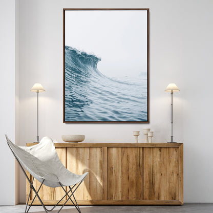 99679915-MGV-FC-24X36-Ocean Wave Wall Art Canvas Print, Framed Coastal Decor Art Picture Print, Modern Ocean Perfect Modern Coastal Minimalist Decor